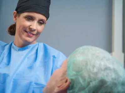 Doctor talking to a patient